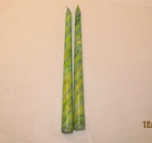 Spiral Painted Taper candle set - Cindy's Natural & Homemade Products