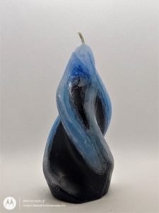 Azure blue Flame Candle