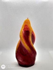 Twisted Amber Flame Candle