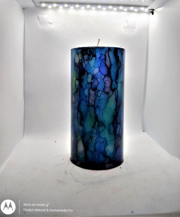 Northern lights candle