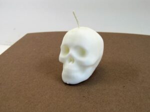 Skull votive candle