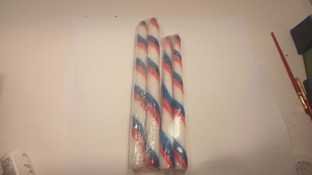 Red, white & blue taper candles