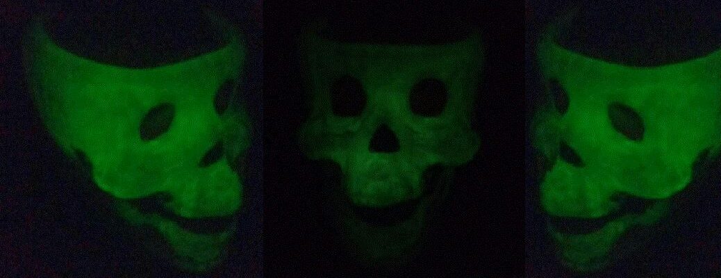 Skull candles at night