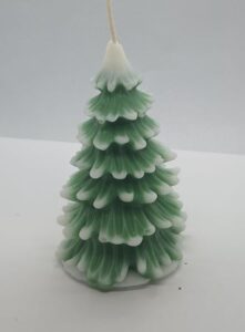 Frosted pine candle